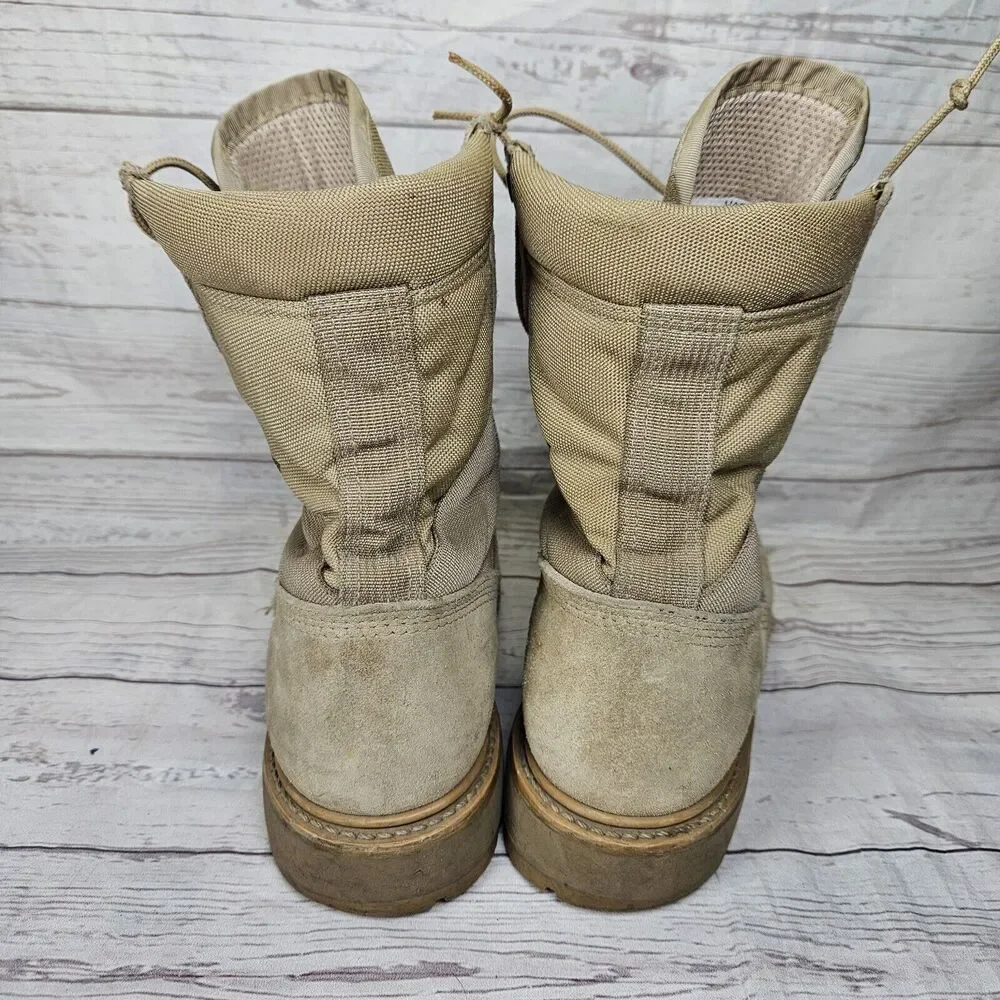 UFCW 8430 Men's Military Army Desert Combat Boots Steel Toe Vibram Sole Size 5 W